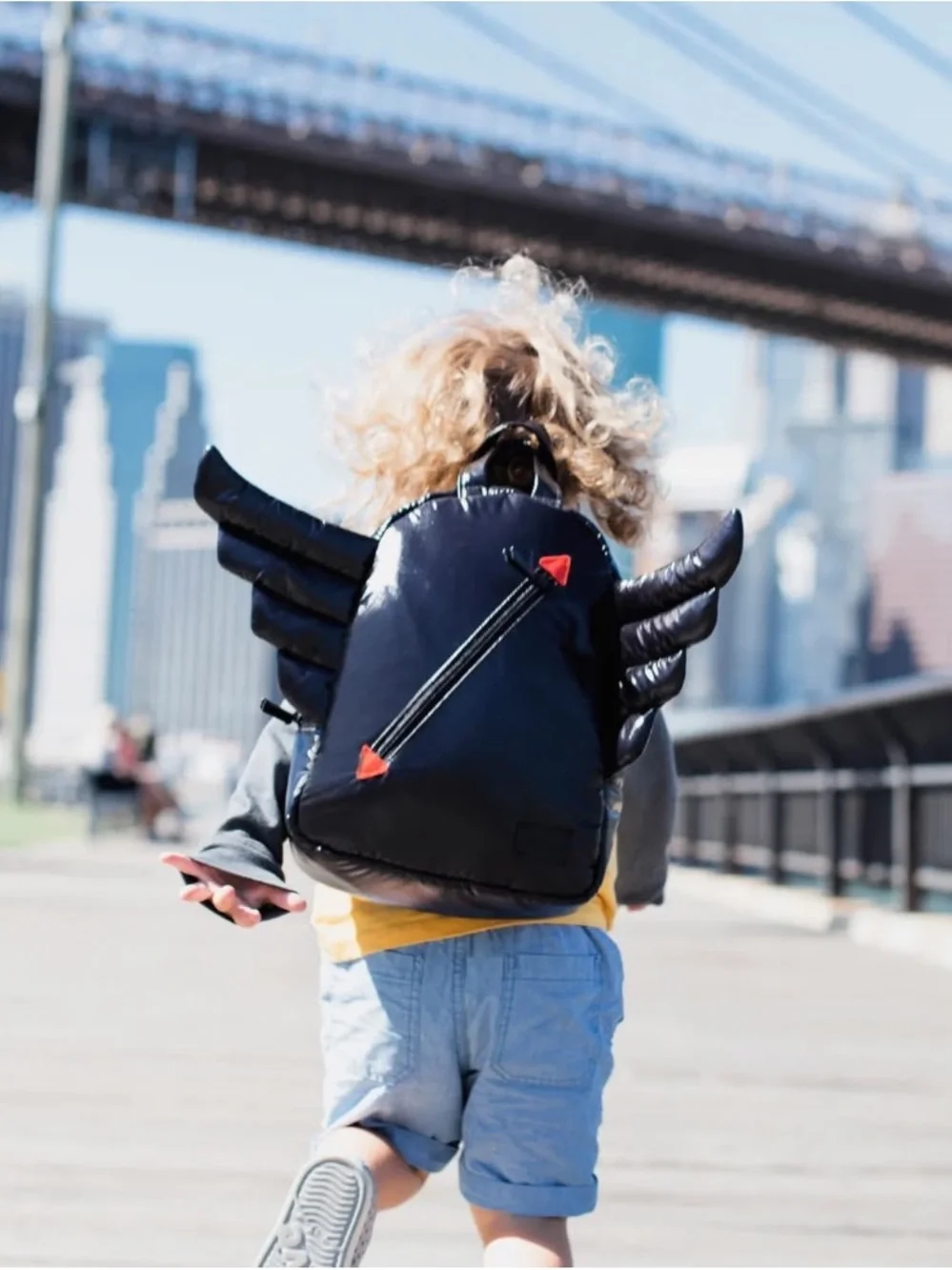 7 AM Enfant black puffer wing backpack NWT
